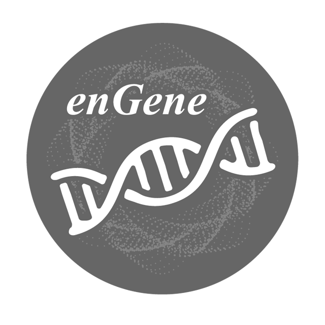 enGene — DNA二重らせんを円環に収めたロゴ